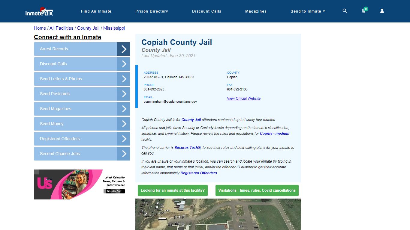 Copiah County Jail - Inmate Locator - Gallman, MS