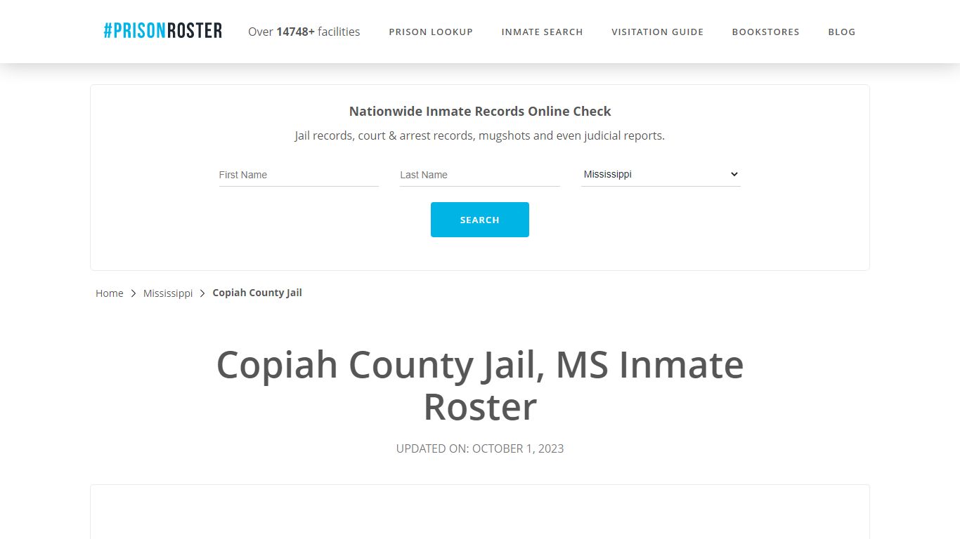 Copiah County Jail, MS Inmate Roster - Prisonroster